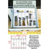 color house 10'lu Set Modüler Kaşıklık Şeffaf Çekmece Içi Düzenleyici Mutfak Makyaj Banyo Buzdolabı Organizer ŞEFFAF 42 x 49