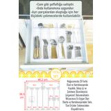 Color House 10'lu Set Modüler Kaşıklık Şeffaf Çekmece Içi Düzenleyici Mutfak Makyaj Banyo Buzdolabı Organizer