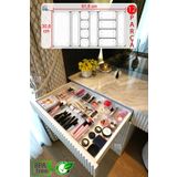color house 12'li Dolap İçi Takı Makyaj Çekmece Organizer - Çekmece İçi Düzenleyici Seperatör Kutu Şeffaf