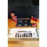 color house 12'li Set Modüler Kaşıklık Mutfak Çekmece Içi Kaşıklık Modüler Şeffaf Drawer Organizer ŞEFFAF 30 x 49