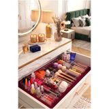 color house 13 Parça Çekmece Içi Düzenleyici Modüler Makyaj Takı Kozmetik Aksesuar Şeffaf Organizer Kutu