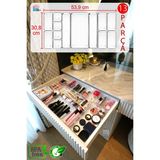Color House 13 Parça Çekmece Içi Düzenleyici Modüler Makyaj Takı Kozmetik Aksesuar Şeffaf Organizer
