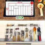 Color House 15'li Modüler Kaşıklık Çatal Bıçak Kaşık Organizer Çekmece İçi Şeffaf Düzenleyici Organizer Kepçelik