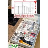 color house 16'lı Set Modüler Kaşıklık Ve Kepçelik Çekmece Içi Düzenleyici Şeffaf Mutfak Organizer