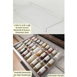 color house 2 Adet Baharatlık Çekmece Içi Düzenleyici Stant 31 Cm * 13 Cm Stoplu (KAVANOZLARI HARİÇTİR) Z308