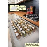 color house 2 Adet Baharatlık Düzenleyici Çekmece Içi Pleksi Stant 35*10 Cm (KAVANOZLAR HARİÇTİR) Z350