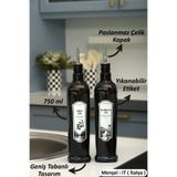 color house 2'li 750 ml Yağdanlık Sosluk Sirkelik Zeytinyağı Şişesi Sağlıklı Koyu Cam Damlatmaz Kapak