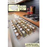 color house 3 Adet Baharatlık Düzenleyici Çekmece Içi Pleksi Stant 35*10 Cm (KAVANOZLAR HARİÇTİR) Z350