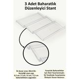 color house 3 Adet Çekmece Içi Baharatlık Düzenleyici Stant 31,1*13 Cm (YUVARLAK KAVANOZLARA ÖZEL TASARIM) Z310