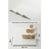 color house 3 Adet Çekmece Içi Baharatlık Düzenleyici Stant Mutfak Dolap Içi Organizer ( Beyaz Renk ) Z305