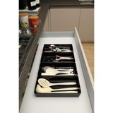color house 4 Adet Parlak Siyah (Piano Black) Kepçelik Organizer Şeffaf Çekmece İçi Düzenleyici (30,8 * 15,4 cm) Siyah 30 x 49