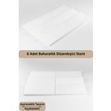 color house 6 Adet Çekmece Içi Baharatlık Düzenleyici Stant Mutfak Dolap Içi Organizer ( Beyaz Renk ) Z305