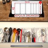 Color House 6'lı Set Modüler Kepçelik Kaşıklık Mutfak Çekmece Içi Düzenleyici Makyaj Buzdolabı Organizer - Şeffaf