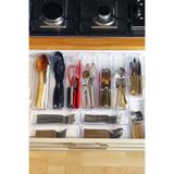 color house 6no3 6no4 = 12'li Çekmeçe Içi Kaşıklık Organizer Mutfak Modüler Kaşık Çatal Bıçak Düzenleyici Şeffaf 55 x 49