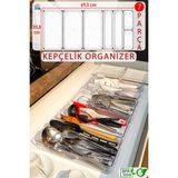 Color House 7'li Kepçelik Set Modüler Organizer Kepçe Tahta Kaşık Çekmece Içi Düzenleyici
