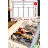 Color House 8 Parça Tahta Kaşık Bıçak Kepçelik Seti Modüler Organizer BPA Free