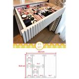 color house 8'li Set Modüler Çekmece Içi Düzenleyici Makyaj Takı Mutfak Banyo Hobi Buzdolabı Ilaç Organizer ekru 35 x 35