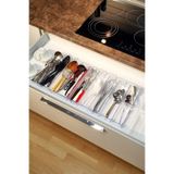 color house 8'li Set Modüler Kaşıklık Modüler Kepçelik Mutfak Çekmece Içi Düzenleyici Makyaj Buzdolabı Organizer şeffaf 67 x 49