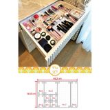 color house 9'lu Set Modüler Çekmece Içi Düzenleyici Makyaj Takı Mutfak Banyo Hobi Buzdolabı Ilaç Organizer turkuaz 30 x 50