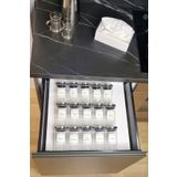color house Baharatlık Borosilikat (CAM) Çelik Kapaklı 300ml 15 Adet Yuvarlak Kavanoz ( Stantlar Hariçtir )