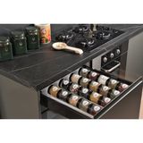 Color House Baharatlık Cam Siyah Kpk Kavanoz 255 cc 20 Ad ve V Model Bhr. Standı 4 Adet Pleksi 45 cm Uzu 7,5 Gen - Şeffaf - 255 ml