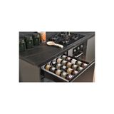 color house Baharatlık Cam Siyah Kpk Kavanoz 255 Cc 20 Adet Ve V Model Stant 4 Adet Pleksi 45 Cm * 7,5 Cm Tek Ebat