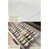Color House Baharatlık Çekmece Içi 6 Adet Kenarları Duvarlı ( Stoplu ) Yuvarlak Kavanoz Standı (Kavanozlar Hariçtir)