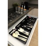 color house Parlak Siyah (Piano Black) 16'lı Set Modüler Çekmece İçi Kaşıklık Organizer Düzenleyici