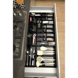 color house Parlak Siyah (Piano Black) 19'lu Set Modüler Çekmece İçi Kaşıklık Organizer Düzenleyici