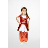 Color Kostüm Modern Dans Kostümü Genel Stilize 3 (Kız Çocuk) - 5 - 6 Yaş - Kırmızı - Beyaz