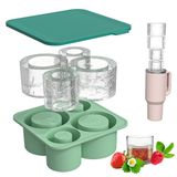Color Land Stanley Cup Büyük Yeniden Kullanılabilir Buz Küpü Kalıbı - Dondurucu için Kapaklı Silikon Buz Tepsisi, Stanley IceFlow ile Uyumlu - Kokteyller, Kahve ve İçecekler için Dondurucu Güvenli