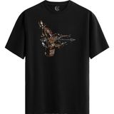 Color Luxe Arrow Pamuklu Erkek Siyah Tişört - Premium Quality - Renkli - XL