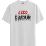 Color Luxe Azco Dwdur - %100 Pamuklu Erkek Beyaz Tişört - Premium Quality - 001-Renkli