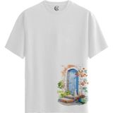 Color Luxe Blue Door - Pamuklu Erkek Beyaz Tişört - Premium Quality - Renkli