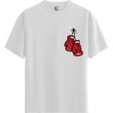 Color Luxe Boxing Spirit - Pamuklu Erkek Beyaz Tişört - Premium Quality - Renkli