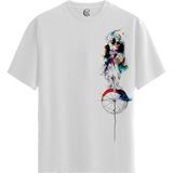 Color Luxe Cosmic Balance - Pamuklu Erkek Beyaz Tişört - Premium Quality - Renkli