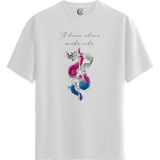 Color Luxe Dance Music - Pamuklu Erkek Beyaz Tişört - Premium Quality - Renkli - XL