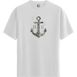 Color Luxe Deep Anchor - %100 Pamuklu Erkek Beyaz Tişört - Premium Quality - 001-Renkli
