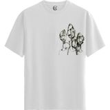 Color Luxe Faded Voices - %100 Pamuklu Erkek Beyaz Tişört - Premium Quality - 001-Renkli - 2XL