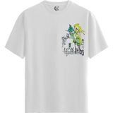 Color Luxe Fleeting Moments - Pamuklu Erkek Beyaz Tişört - Premium Quality - Renkli - XL