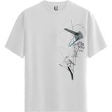 Color Luxe Flora Mecha - Pamuklu Erkek Beyaz Tişört - Premium Quality - Renkli
