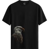 Color Luxe Fly Learn - Pamuklu Erkek Siyah Tişört - Premium Quality - Renkli - 2XL