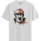 Color Luxe Fragments Of Thought - Pamuklu Erkek Beyaz Tişört - Premium Quality - Renkli
