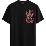 Color Luxe Frankenstrat Pamuklu Erkek Siyah Tişört - Premium Quality - Renkli