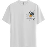 Color Luxe Geosunset - Pamuklu Erkek Beyaz Tişört - Premium Quality - Renkli - 2XL