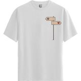 Color Luxe Heart Or Mind - Pamuklu Erkek Beyaz Tişört - Premium Quality - Renkli - 2XL