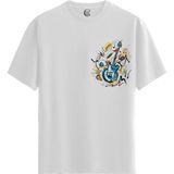 Color Luxe Jazz Vibes - %100 Pamuklu Erkek Beyaz Tişört - Premium Quality - 001-Renkli - 2XL