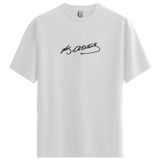 Color Luxe K. Atatürk İmza - %100 Pamuklu Erkek Beyaz Tişört - Premium Quality