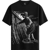 Color Luxe Little Hero - Pamuklu Erkek Siyah Tişört - Premium Quality - Renkli - XL