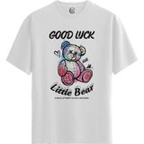 Color Luxe Lucky Bear - %100 Pamuklu Erkek Beyaz Tişört - Premium Quality - 001-Renkli - 2XL